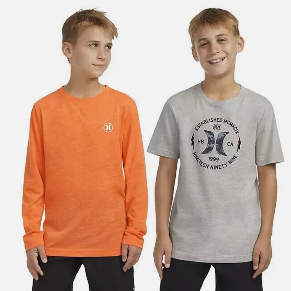 Hurley Boy’s Long Sleeve And Short Sleeve Tee Set
